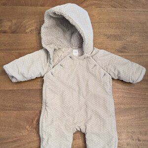 Baby GAP Polka Dot Winter Bunting Suit with Sherpa Lined Hood, 6 months